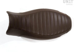 Unit Garage Long seat brown leather | COD. 1521BrownLthr+1556T