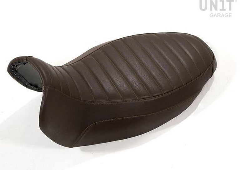 Unit Garage Long seat brown leather | COD. 1521BrownLthr+1556T