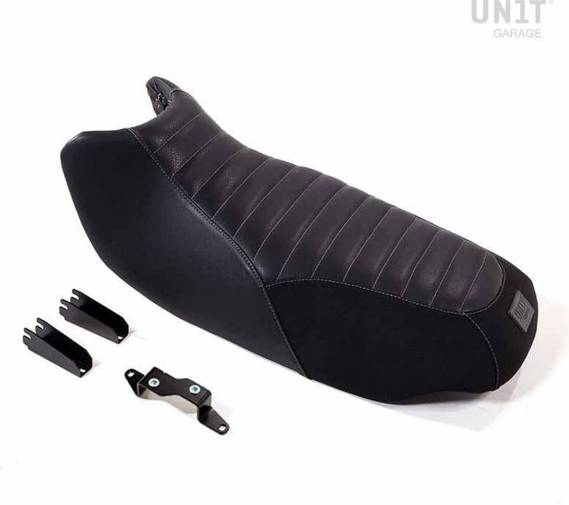 Unit Garage Seat Black Leather, Canvas R850R-R1100R | COD. 1567Black+1567T+2304