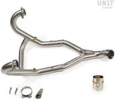 Unit Garage Headpipe without Catalytic Converter in inox (EURO 5) | 1617-21-1618-21