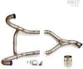 Unit Garage Headpipe without Catalytic Converter Titanium with visible welding (EURO 5) | 1617TitS-21-1618-21