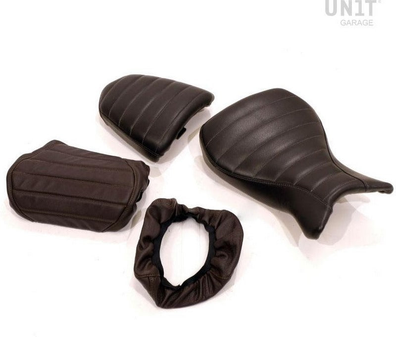 Unit Garage Seat cover in Brown Leather (double seat) | COD. 1628Brown