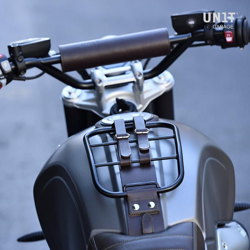 Unit Garage Tank luggage rack with tank belt brown | COD. 2008Brown