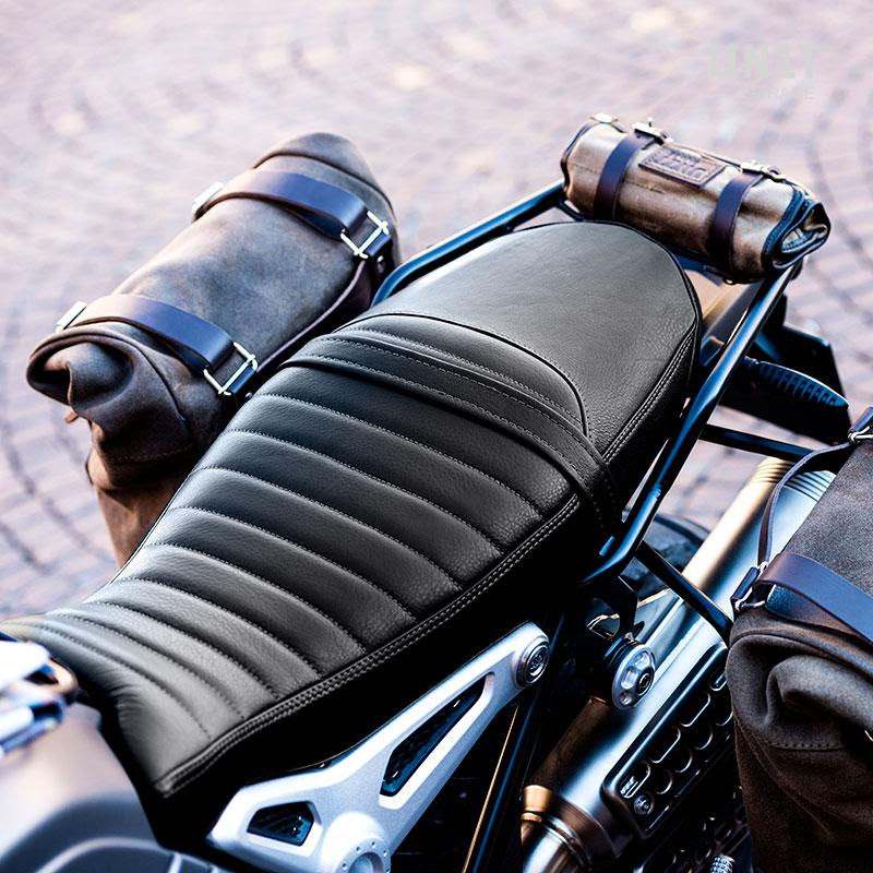 Unit Garage Seat cover in black leather (long seat) | COD. 2012Black