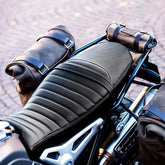 Unit Garage Seat cover in black leather (long seat) | COD. 2012Black