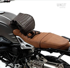 Unit Garage Seat cover in brown leather (long seat) | COD. 2012Brown