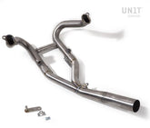 Unit Garage Headpipe without Catalytic Converter LC Titanium with visible welding | COD. 2103TitS