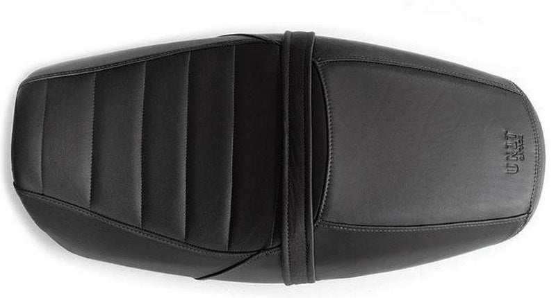 Unit Garage Seat cover in Black Leather (long seat) | COD. 2502Black