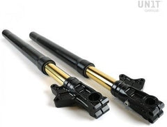Unit Garage Ohlins USD fork kit High + Unit Garage triple clamp | 2904black