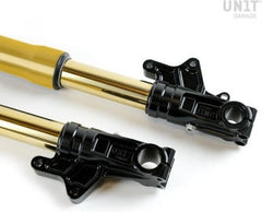 Unit Garage Ohlins USD fork kit + Unit Garage triple clamp | 2904gold-std