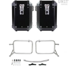 Unit Garage Pair of aluminium Panniers Atlas 47L+41L with Subframes R & GS | 2xAL2-BL-1528