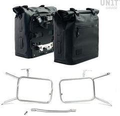 Unit Garage Two Khali side panniers in TPU 35L - 45L + Pair of aluminium plates with Inox Subframe NineT-Series | 2xUG002-AL0C-1641