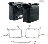 Unit Garage Two Khali side panniers in TPU 35L - 45L + Pair of aluminium plates with Inox Subframe R1200GS LC - R1250GS & ADV | 2xUG002-AL0C-1927