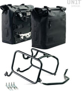 Unit Garage Two Khali side panniers in TPU 35L - 45L + Pair of aluminium plates with HUSQVARNA frame | 2xUG002-AL0C-3005