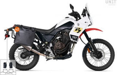 Unit Garage Two Khali side panniers in TPU 35L - 45L + Pair of aluminium plates with Inox Subframe Yamaha | 2xUG002-AL0C-3206-BL