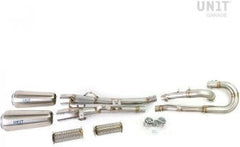 Unit Garage Triumph 1200XC & XE Headpipe without catalitic converter in inox | 3133-3134-2xU021DX