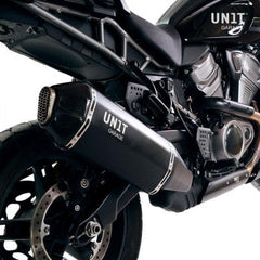 Unit Garage HD Pan America Titanium Black exhaust With Carbon cover | 3300-with-carbon-cover