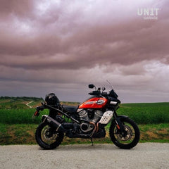 Unit Garage HD Pan America Titanium Black exhaust With OEM cover | 3300-with-oem-cover