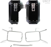 Unit Garage Pair of aluminium Panniers Atlas 40L+34L with Inox Subframe NineT-Series | AL1C-BL-1641