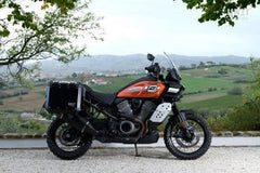 Unit Garage Pair of aluminium Panniers Atlas 40L+34L with Inox Subframe HD Pan America | AL1C-BL-3306-BL