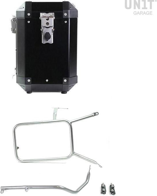 Unit Garage Aluminium Pannier Atlas 47L with Right Inox Subframe NineT-Series | ug-AL2-BL-1687