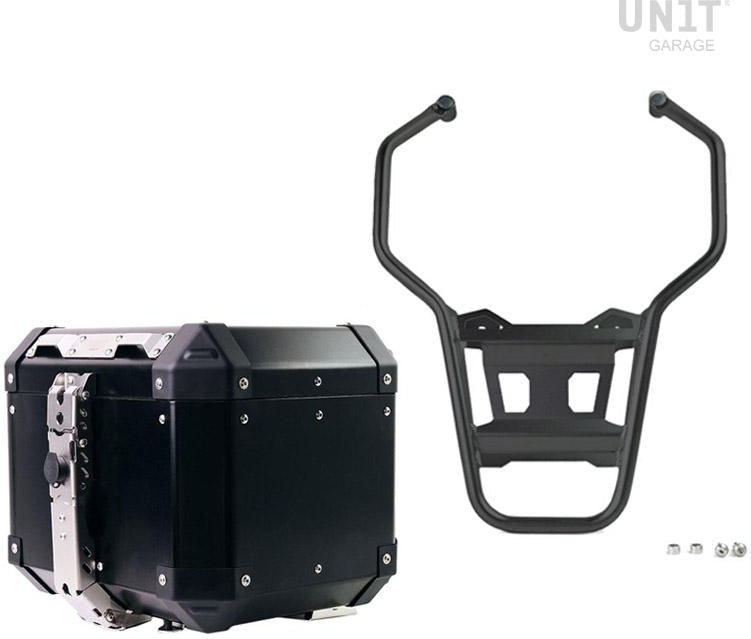 Unit Garage Atlas 36L Aluminum Top Case + Rear luggage rack | AL4-BL-1932