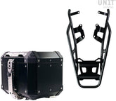 Unit Garage Atlas 36L Aluminum Top Case + Rear luggage rack with passenger grip | AL4-BL-2033