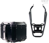 Unit Garage Atlas 36L Aluminum Top Case + Rear luggage rack with passenger grip | AL4-BL-3104