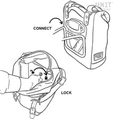 Unit Garage Side Pannier Canvas + Right Subframe Triumph T100 Bonneville (2001-2016) | U001-1005DX