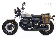 Unit Garage Side Pannier Canvas + Left Subframe Guzzi V9 Bobber | U001-2250SX