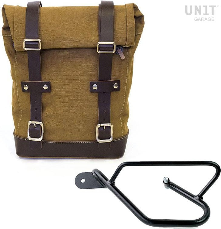Unit Garage Side Pannier Canvas + Left Subframe Guzzi V9 Bobber | U001-2250SX