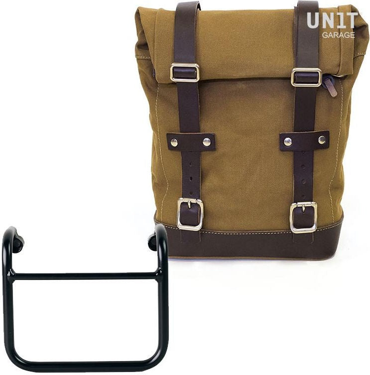 Unit Garage Side Pannier Canvas + Subframe R18 for Straight pipe exhaust | U001-3400