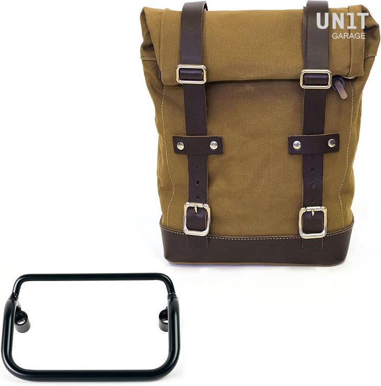 Unit Garage Side Pannier Canvas + R18 frame for Fishtail exhaust | U001-3401