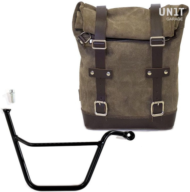 Unit Garage Waxed Suede Side Pannier + Right Subframe Triumph T100 Bonneville (2001-2016) | U002-1005DX