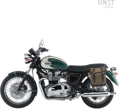 Unit Garage Waxed Suede Side Pannier + Left Subframe Triumph Bonneville T100 (2001-2016) | U002-1005SX