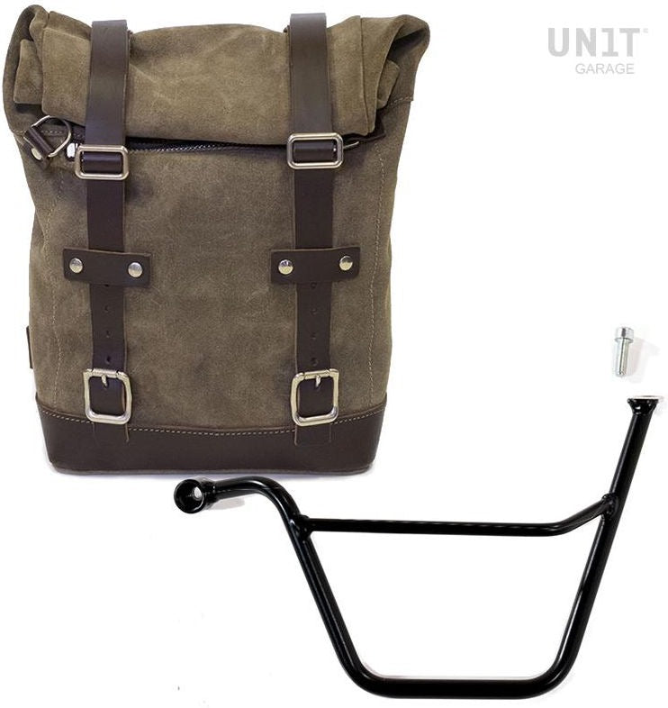 Unit Garage Waxed Suede Side Pannier + Left Subframe Triumph Bonneville T100 (2001-2016) | U002-1005SX