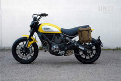 Unit Garage Waxed Suede Side Pannier + Subframe Ducati Scrambler Series | U002-1007