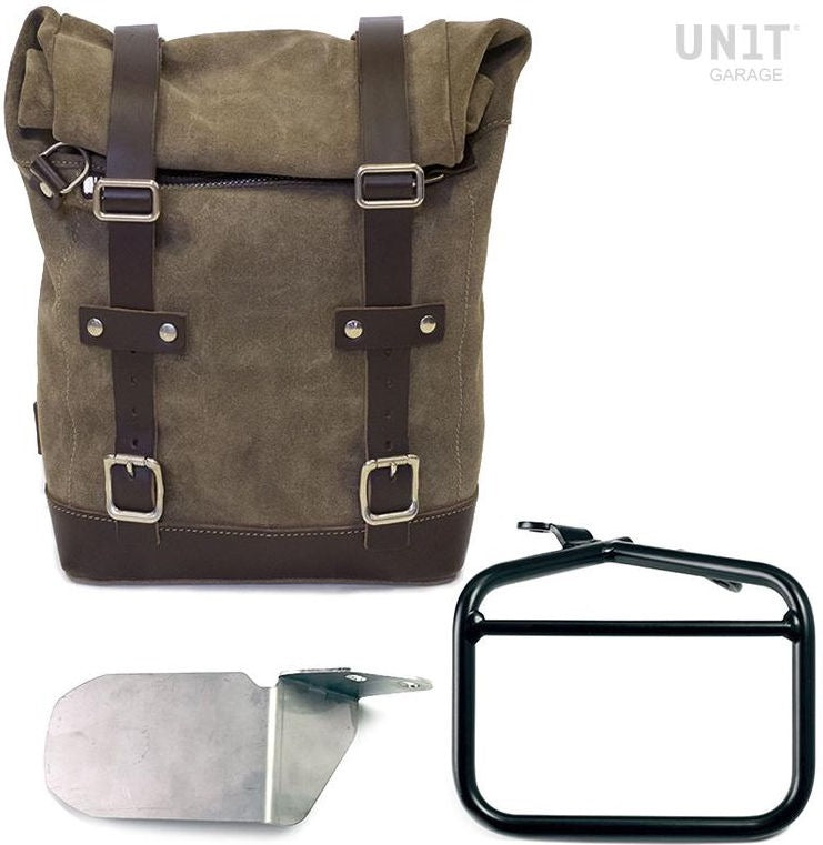 Unit Garage Waxed Suede Side Pannier + Right subframe Ducati Scrambler | U002-1007DX