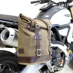 Unit Garage Waxed Suede Side Pannier + Right Subframe Ducati Scrambler 1100 | U002-1010DX
