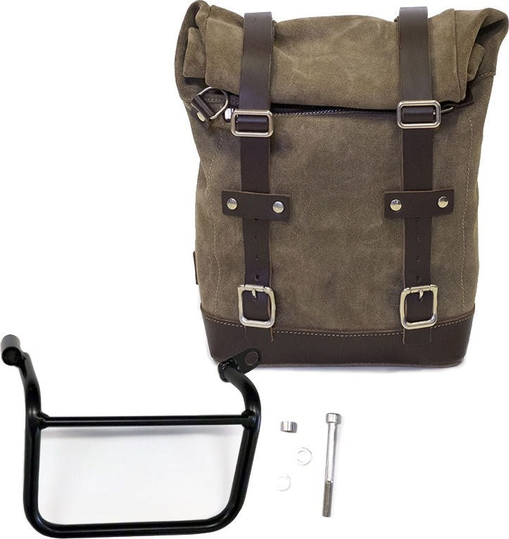 Unit Garage WAXED SUEDE SIDE PANNIER + LEFT SUBFRAME TRIUMPH SCRAMBLER 1200 XC_XE | U002-1019SX