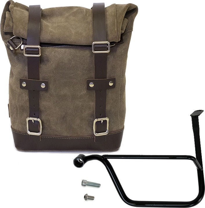 Unit Garage WAXED SUEDE SIDE PANNIER + LEFT SUBFRAME TRIUMPH SPEED TWIN | U002-1020SX