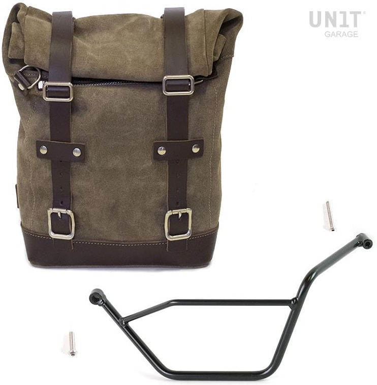 Unit Garage Waxed suede Side Pannier + Left subframe Bmw GS 850/1100/1150 e AD | U002-1524SX