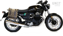 Unit Garage Waxed Suede Side Pannier + Right Subframe Guzzi V7 | U002-2213DX