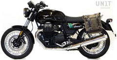 Unit Garage Waxed Suede Side Pannier + Left Subframe Guzzi V7 | U002-2213SX