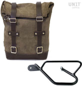 Unit Garage Waxed Suede Side Pannier + Left Subframe Guzzi V9 Bobber | U002-2250SX