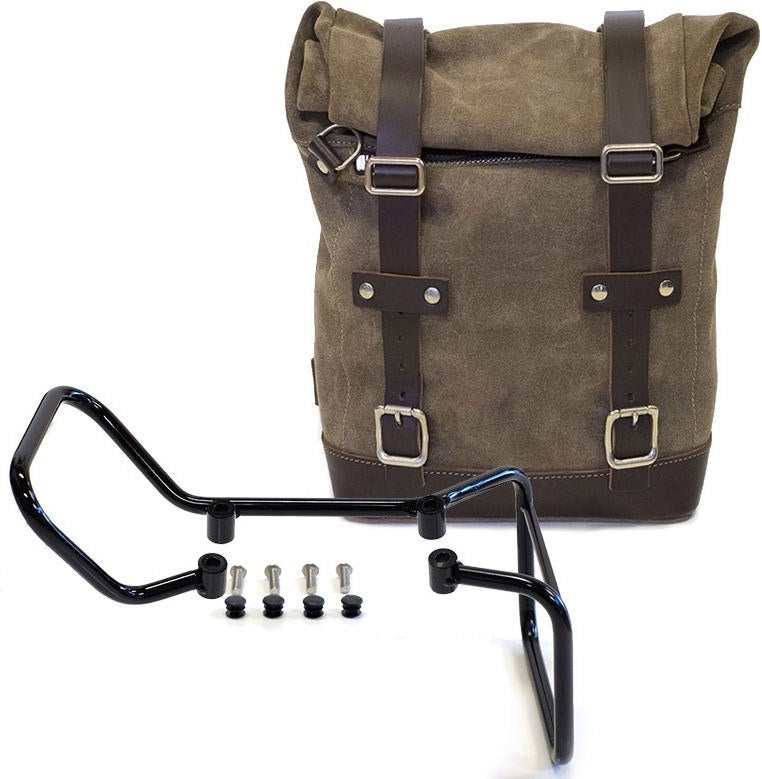 Unit Garage WAXED SUEDE SIDE PANNIER + SUBFRAME HUSQVARNA VITPILEN 701 | U002-3001