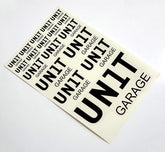 Unit Garage Unit garage sticker sheet | COD. U025