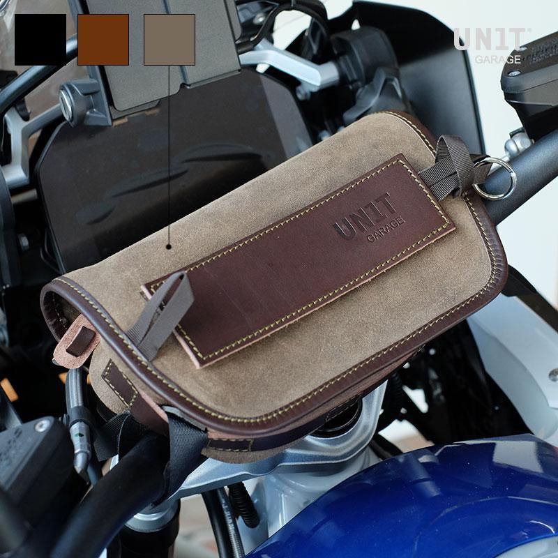 Unit Garage Handlebar bag Sahara Split leather | U038