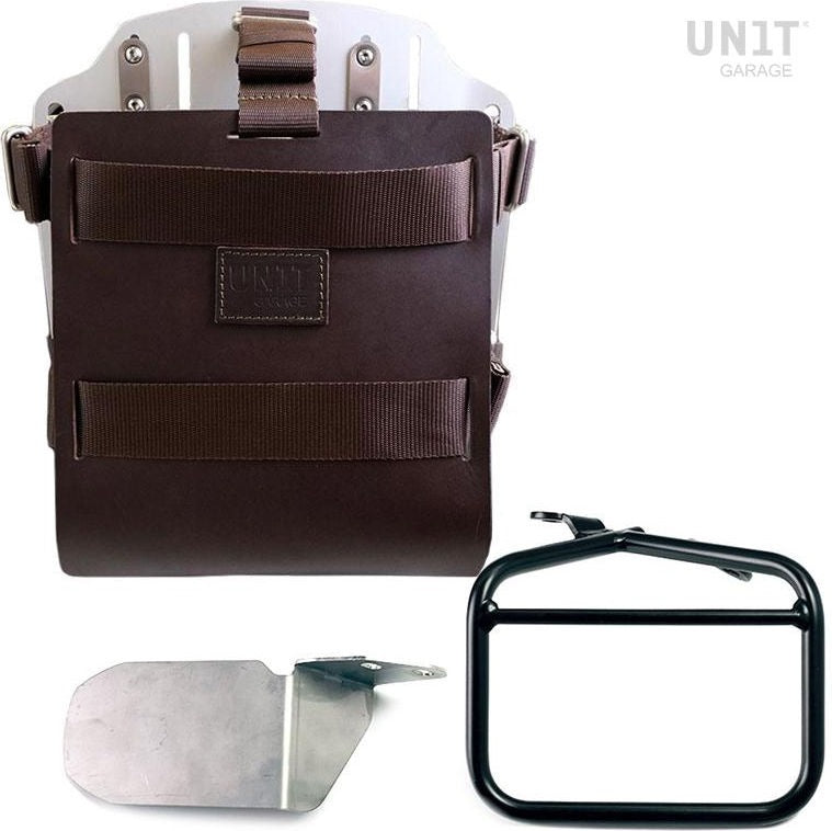 Unit Garage Carrying system in aluminum with adjustable leather front, Quick Release System and right frame | U085-U000-1007DX