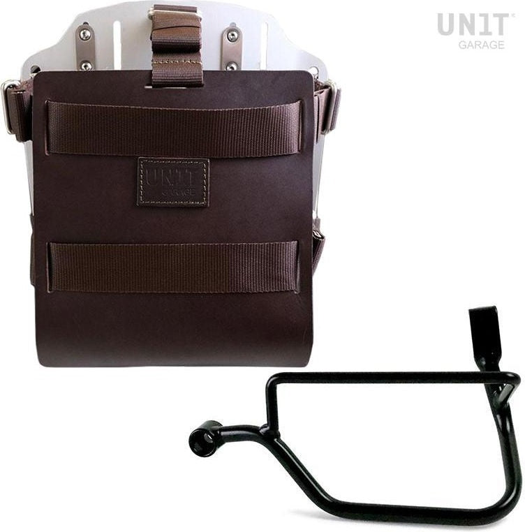 Unit Garage Carrying system in aluminum with adjustable leather front, Quick Release System and frame Street Twin 900 (2016 until now) | U085-U000-1017SX